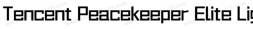 Tencent Peacekeeper Elite Light字体转换